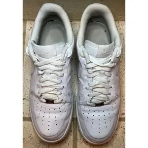 Nike Air Force 1 '07 Low Top Sneakers Triple White Men's 315122-111 Size 12
