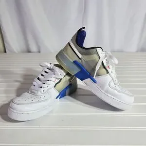 Nike Air Force 1 React White Light Photo Blue Size 6 Sneakers DH7615-101