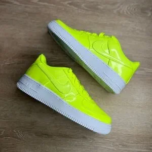 Nike Air Force One LV8 UV Light Reactive Volt Lime Yellow