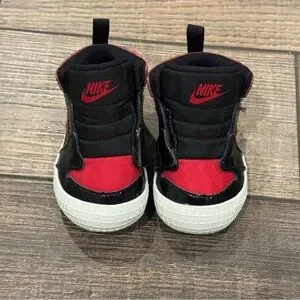 Nike Air Jordan 1 Crib Bootie Bred Black Red White Baby Shoes Size 3C AT3745-063