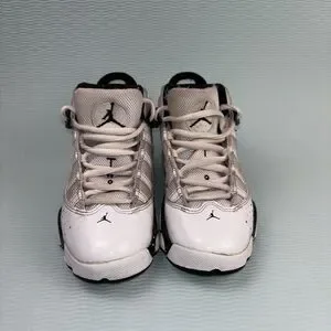 Nike Air Jordan 6 Rings Sneakers Size 12C Youth 323432-111 Reverse Oreo