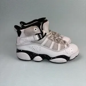 Nike Air Jordan 6 Rings Sneakers Size 12C Youth 323432-111 Reverse Oreo