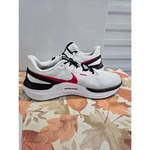 Nike Air Zoom Structure 25 White Red Running Shoes DJ7883-106 Men's Size 14