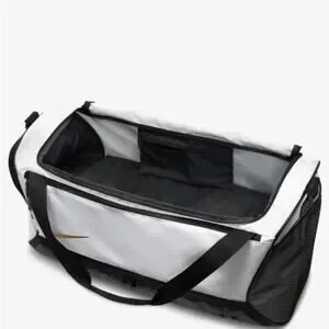 Nike Hoops Elite Duffel Bag White Black Men’s 57L Sportswear Gym Travel Holdall