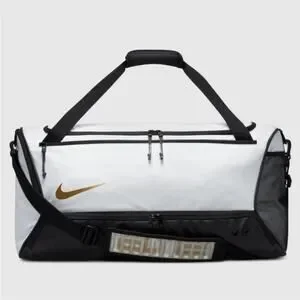 Nike Hoops Elite Duffel Bag White Black Men’s 57L Sportswear Gym Travel Holdall