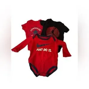 NIKE Jordan 0-6 Months Boys Clothes Converse 4 Piece Bundle