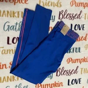 Nike Kids Royal Blue Leggings With Pink Accents