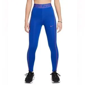 Nike Kids Royal Blue Leggings with Pink Accents