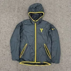 Nike Kobe Hooded Insulated Primaloft Jacket Black Size Large Rare Mamba