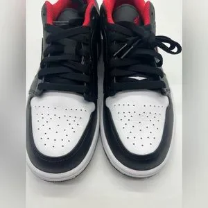 Nike Men’s Air Jordan 1 Low Shoes Black/Fire Red/White 553558-063 Used 9.9/10