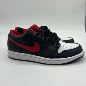 Nike Men’s Air Jordan 1 Low Shoes Black/Fire Red/White 553558-063 Used 9.9/10