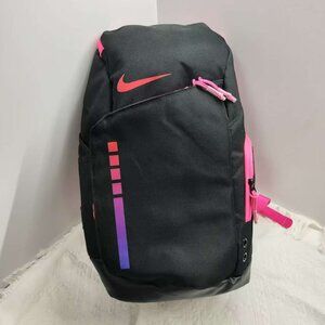 Nike Men's Black Backpack With Pink And Purple Highlights