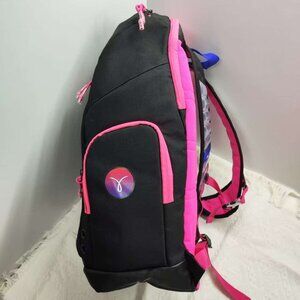 Nike Men's Black Backpack With Pink And Purple Highlights