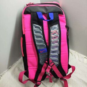 Nike Men's Black Backpack With Pink And Purple Highlights