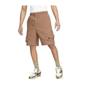 NIKE Tech Essentials Utility Shorts Size Medium Mens Brown Black Woven Unlined