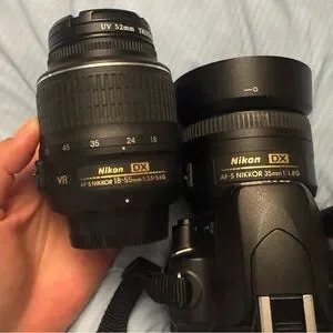 Nikon D60 DSLR Camera With 2 Lens 2 Batteries Charger Plus SD Card