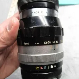 Nikon NIKKOR-Q Auto 135mm F 4 Telephoto Lens Nippon Kogaku Japan Untested As Is
