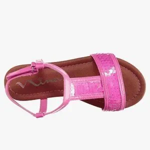 Nina Pink Sequin Sandals Size 1