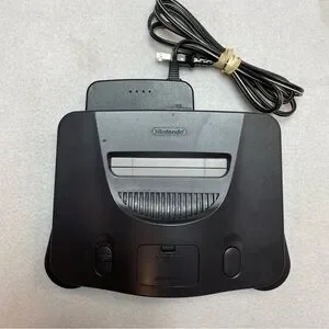 Nintendo 64 With Power Supply And Memory Card For Parts Or Repair