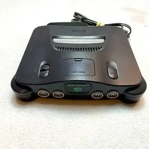 Nintendo 64 With Power Supply And Memory Card For Parts or Repair