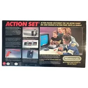 Nintendo NES Action Set Original Box Zapper Mario/Duck Hunt Controllers *WORKS