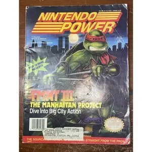 Nintendo Power Magazine Vol 33 [TMNT III] Turtles With Inserts