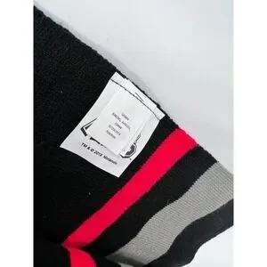 Nintendo Super Mario Bros 2019 Black Striped Polyester Scarf 26" Length Unisex