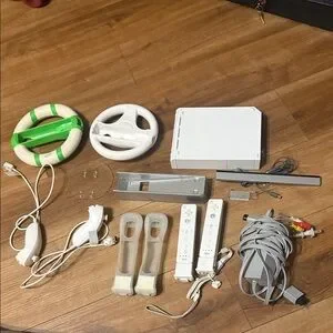 Nintendo Wii Console Set with White Accessories