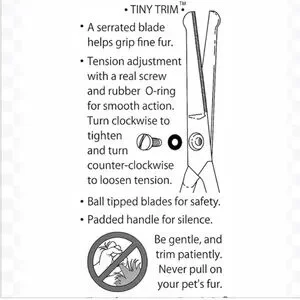 NIP Scaredy Cut Tiny Trim Ball-Tipped Dog Cat & Small Pet Grooming Scissor