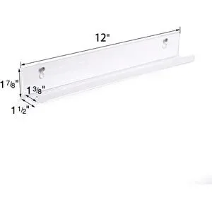 Niubee Vinyl Record Clear Wall Shelf Set