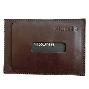 Nixon Stealth Slim Card Wallet dark brown