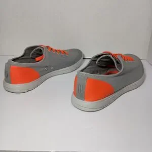 Nobull Canvas Trainer Men's Size 10 Women's 11.5 Workout Gym Shoes Grey Orange