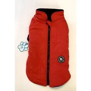 Norbi Pet Dog Fleece Lined Harness Jacket Vest Coat Parka XL New Red