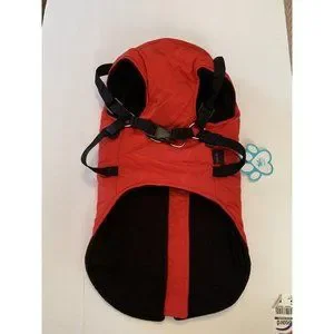 Norbi Pet Dog Fleece Lined Harness Jacket Vest Coat Parka XL New Red