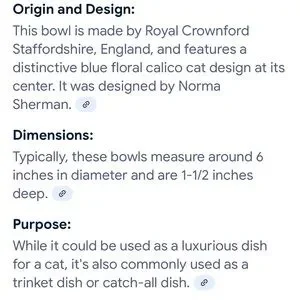 Norma Sherman Calico Cat Dish Blue And White Cat Bowl England Vintage