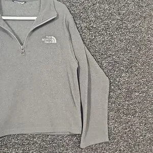 North Face Kids Grey Quarter Zip Pull Over Jacket