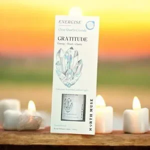 North Muse Energise Sandalwood Reed Diffuser With Clear Quartz Crystals