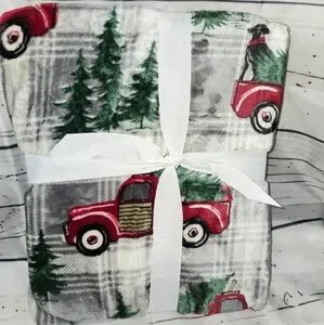 NORTH POLE TRADING CO. LITTLE RED TRUCK THROW