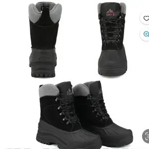 NORTIV8 Mens Black Winter Snow Boots 3M Thinsulate Water Resistant 6 Outdoor 1M