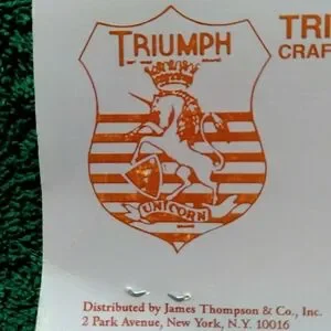 NOS Triumph Brand Aurora Afghan Cloth
