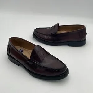 Nunn Bush Burgundy Leather Penny Loafers Mens 10M Casual Event Office Grandpa