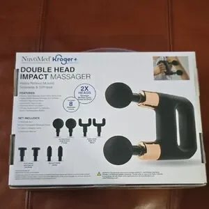 NuvoMed Dual Head Massager - Black And Gold