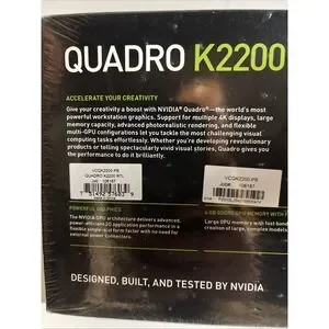 NVIDIA Quadro K2200 4GB GDDR5 PCIe X16 DP DVI Workstation CAD GPU