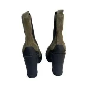 NWOB Marc Fisher Green & Black LTD Ramio High Heel Ankle Boots Size 7.5M