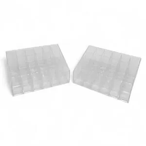 NWOT 2 Pack Clear 24 Slot Lipstick & Makeup Organizer