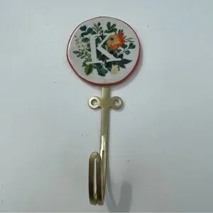 NWOT Anthropologie Leighton Monogram “K” Hook