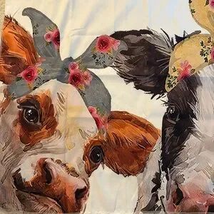 NWOT Cute Cow Tapestry 48”X52” “I Just Freaking Love Cows. Ok?”
