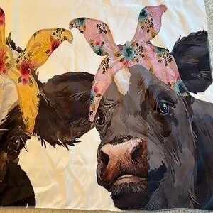 NWOT Cute Cow Tapestry 48”X52” “I Just Freaking Love Cows. Ok?”