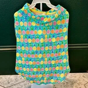 NWOT✨ Cynthia Rowley Multi Pineapple Hawaiian Style Pet Shirt Medium *3/$15*