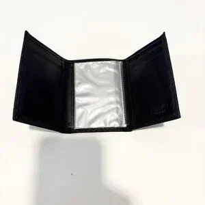 NWOT Dooney & Bourke Trifold Wallet Black Leather $117.00 Made In USA